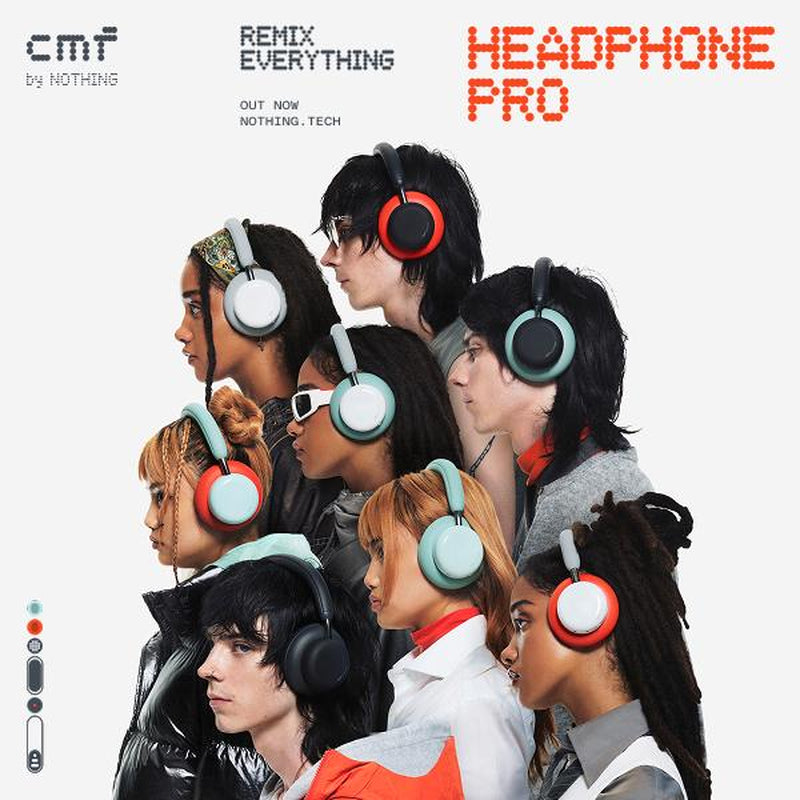 CMF Headphone Pro Wireless | Adaptive Noise Cancelling | Hi-Res Audio | 100H Battery | LDAC | Premium Over-Ear Headphones